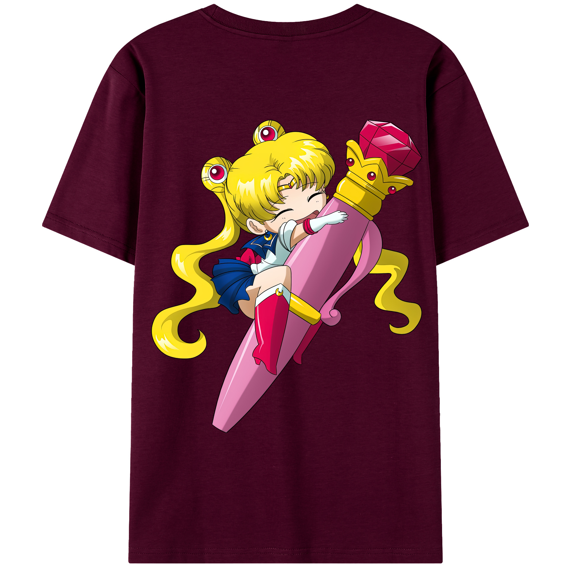（画像用） 美少女戦士セーラームーン 月野 うさぎ つきの うさぎ Sailor Moon Tsukino Usagi レディース半袖Tシャツ(バックプリント)